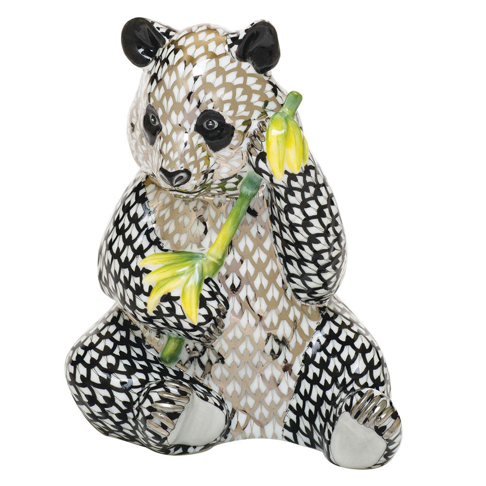 Limited Edition Handmade Herend Panda Figurine for Collectors