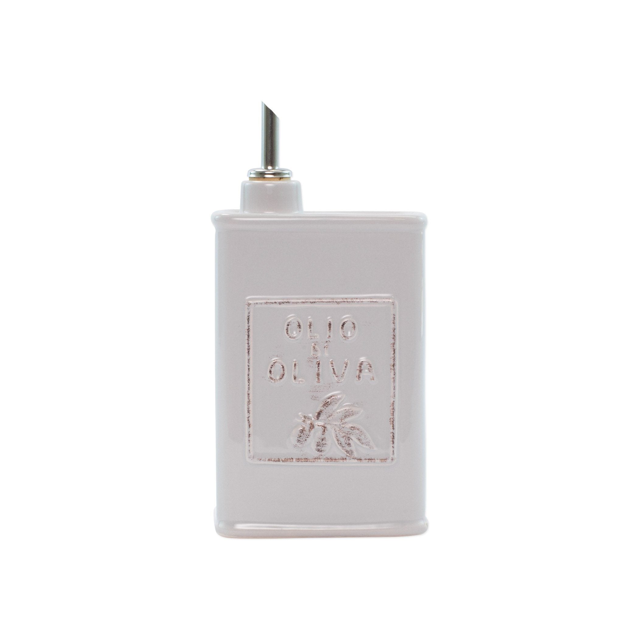 Vietri Italian Stoneware Lastra Pattern Olive Oil Can