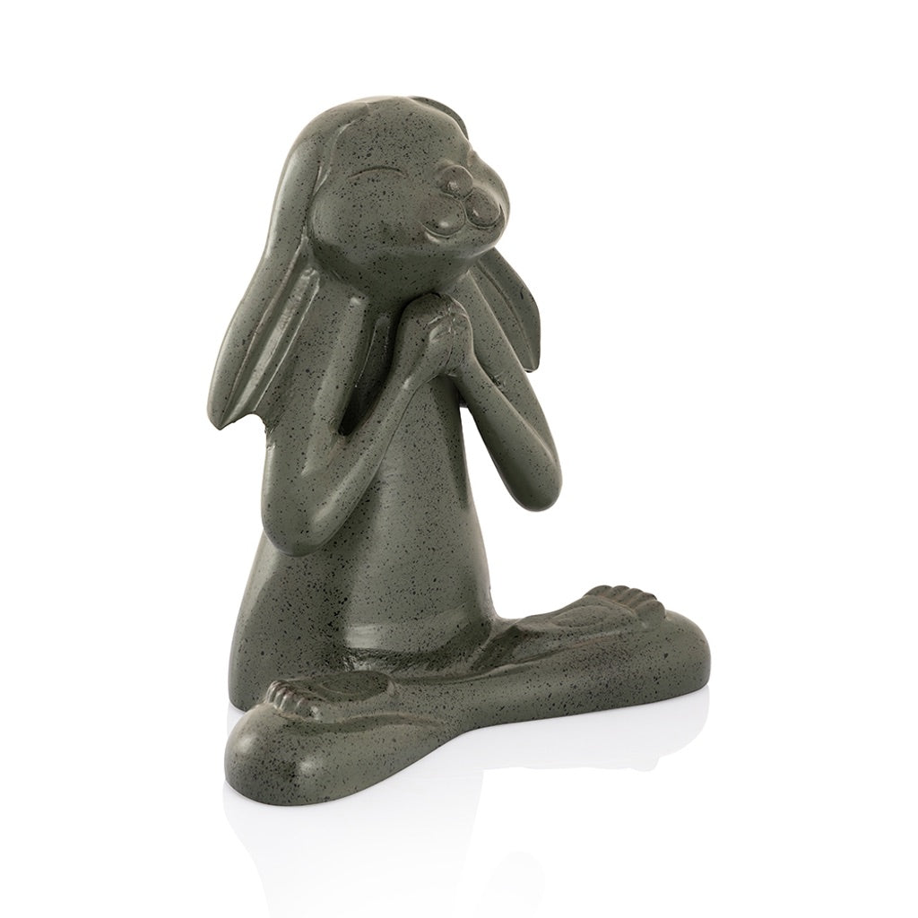 SPI Aluminum Happy Bunny Yoga Sculpture for Your Garden