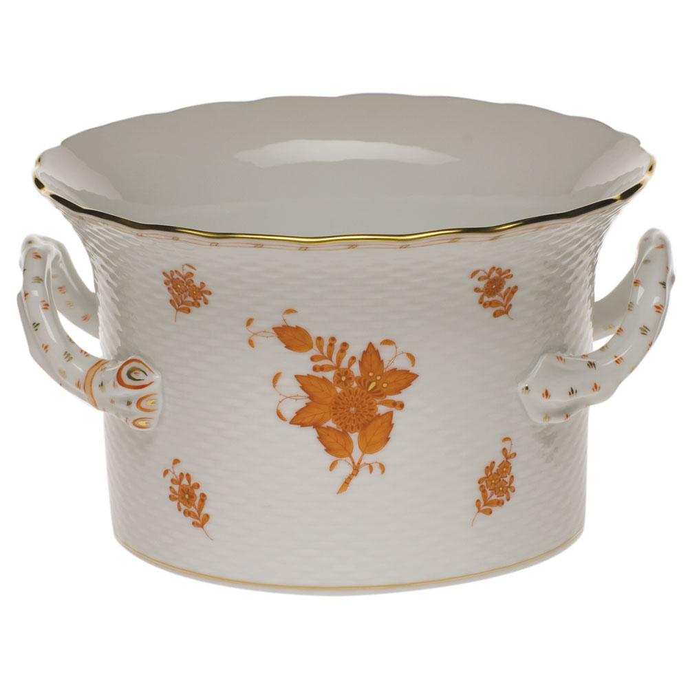Rust-Colored Herend Cachepot with Elegant Handles