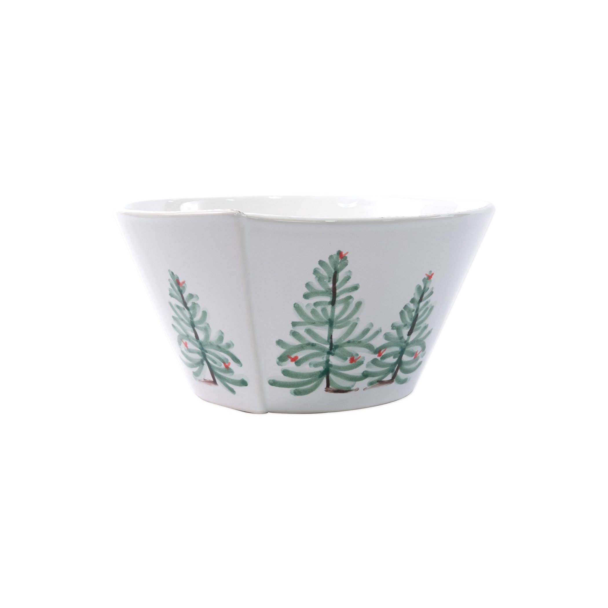 Vietri Italian Stoneware Lastra Pattern Medium-sized Stackable Serving Bowl for Holiday