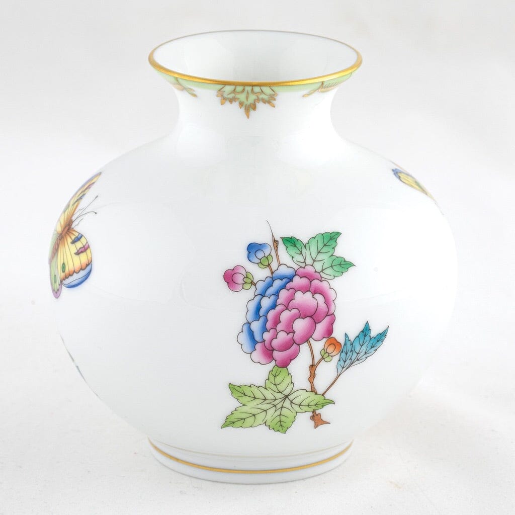 Exquisite Herend Hand - painted Round Porcelain Vase for Decoration