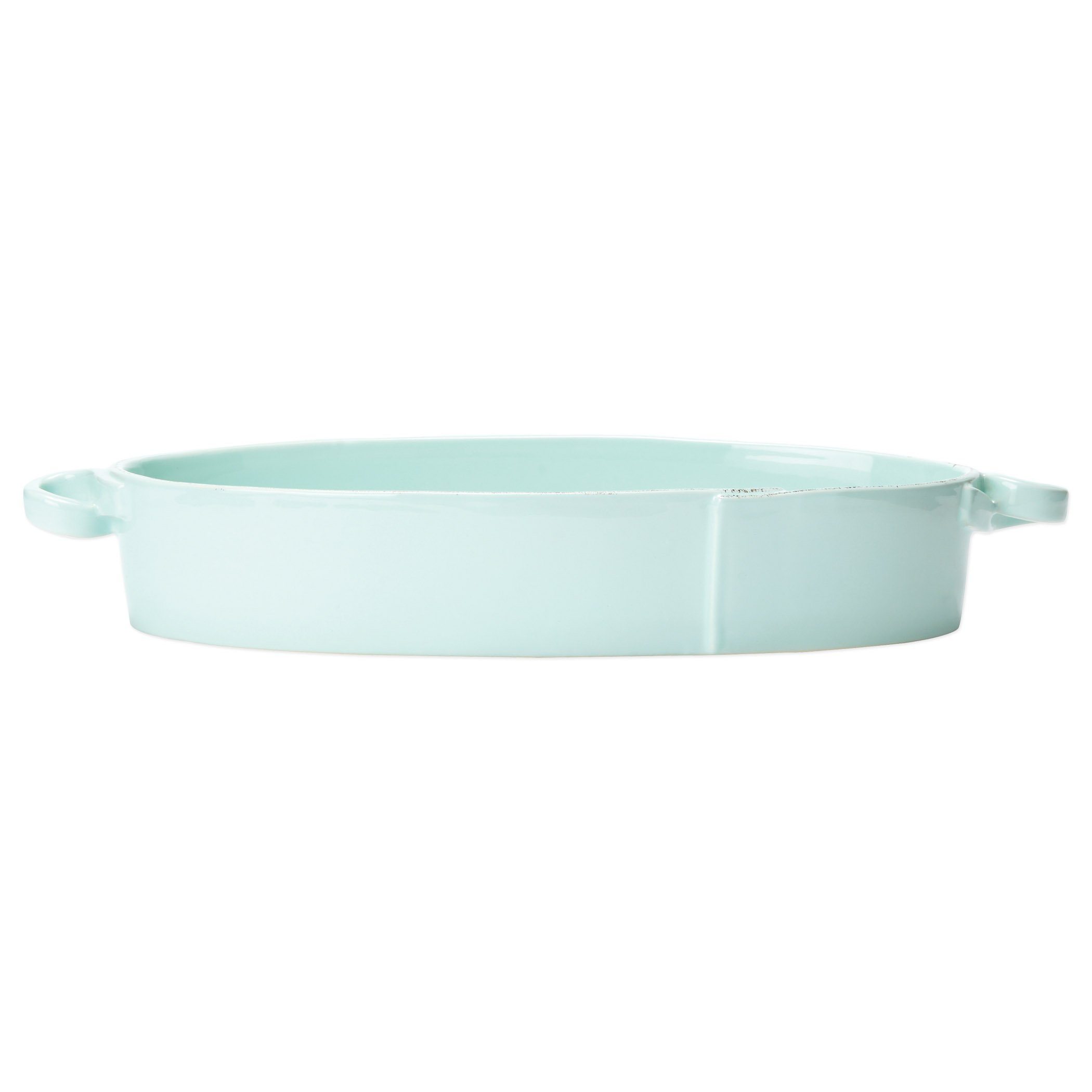 Vietri Handmade Lastra Pattern Oval Baker with Handles