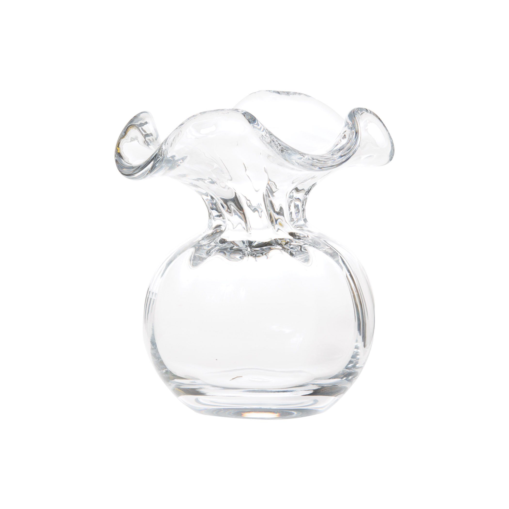 Vietri Clear Glass Bud Vase Inspired by Hibiscus Flowers