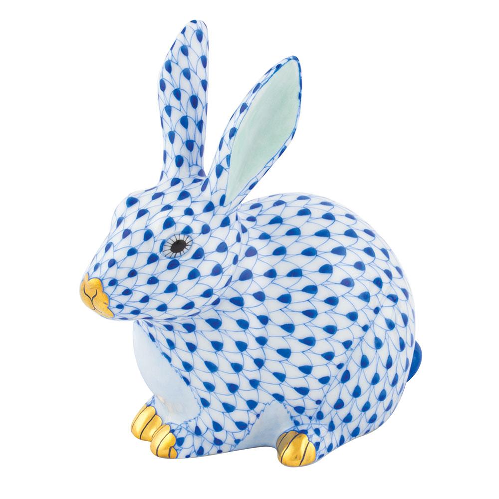 Herend Handmade Hand - painted Chubby Bunny Porcelain Figurine