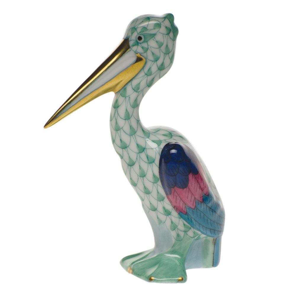 Handmade Hungarian Herend Pelican Porcelain Figurine