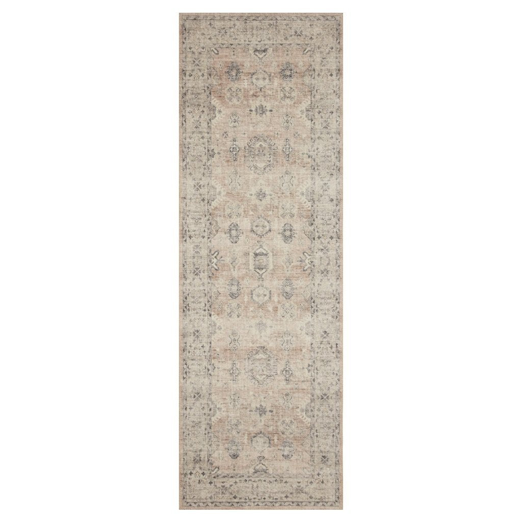 Loloi II Hathaway HTH 03 Area Rug in Java / Multi Color Scheme, a Distressed Vintage-Style Polyester Floor Covering