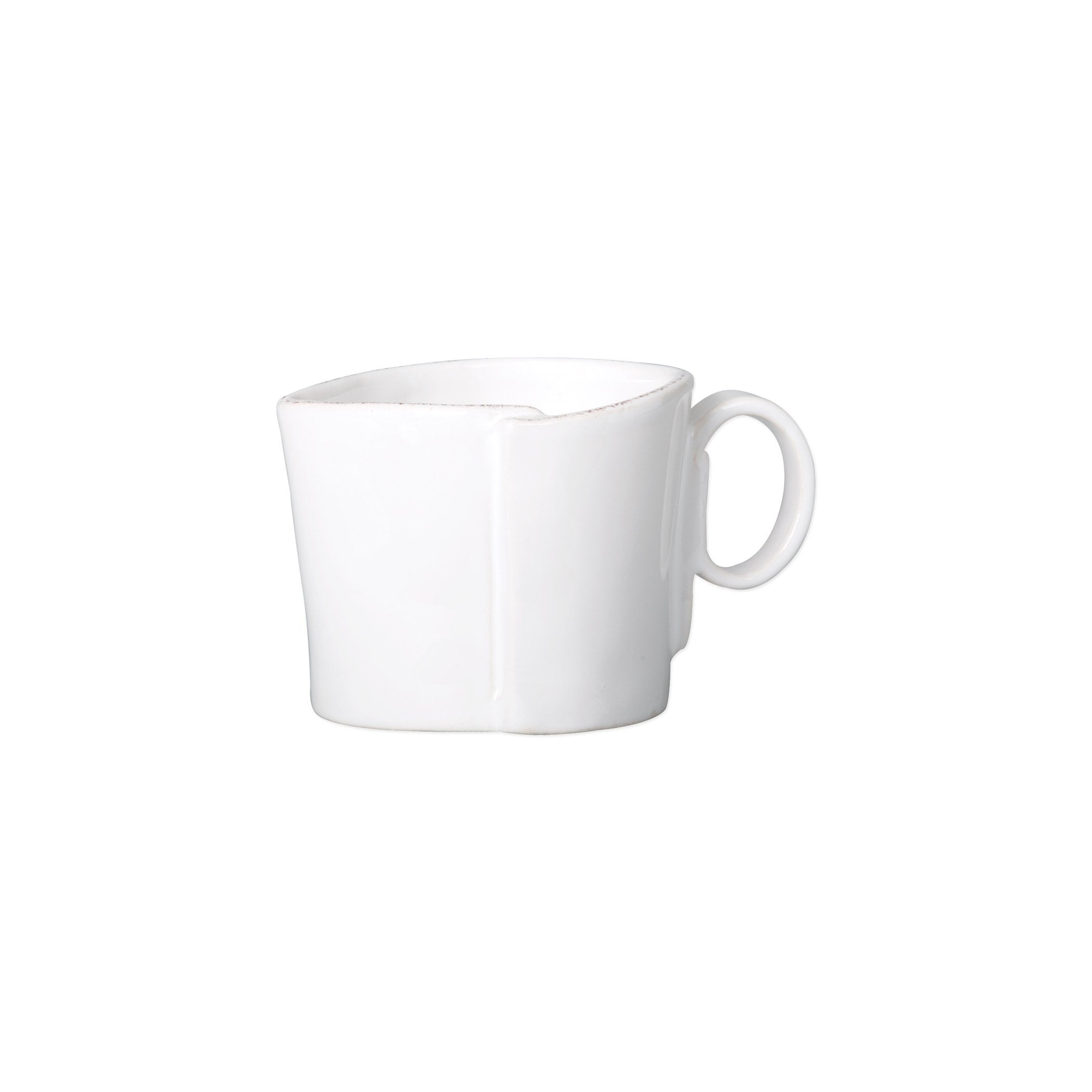 Vietri Italian Handmade White Lastra Pattern Creamer for Kitchenware