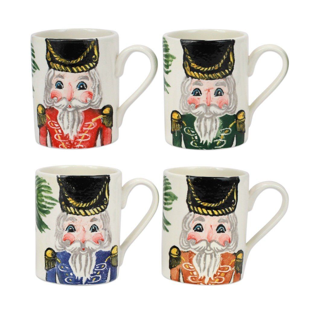 Vietri Nutcrackers Assorted Mugs - Set of 4