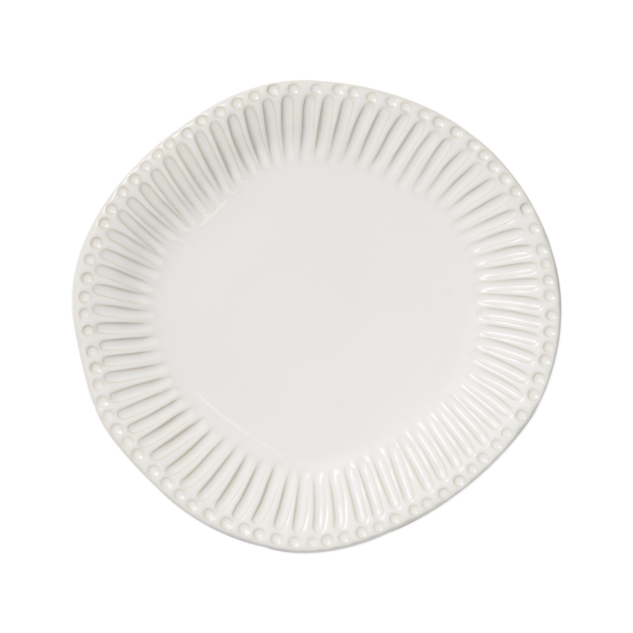 Vietri Handcrafted Italian Stoneware Incanto Stone Stripe Dinner Plate