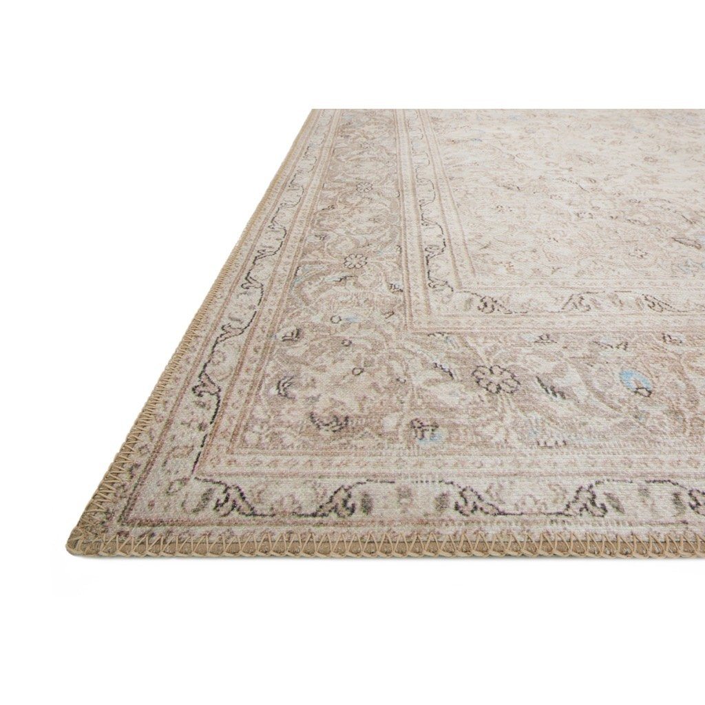 Loloi Loren Sand Taupe Power - Loomed Polyester Area Rug for Indoor Decoration, Model LQ 03