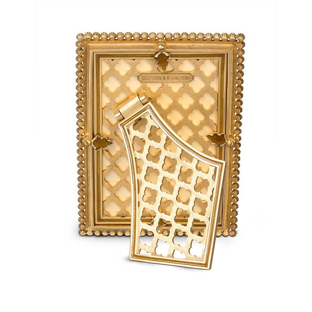 Jay Strongwater 18K Gold-Plated Lorraine 4 x 6 Photo Frame with Swarovski Crystals