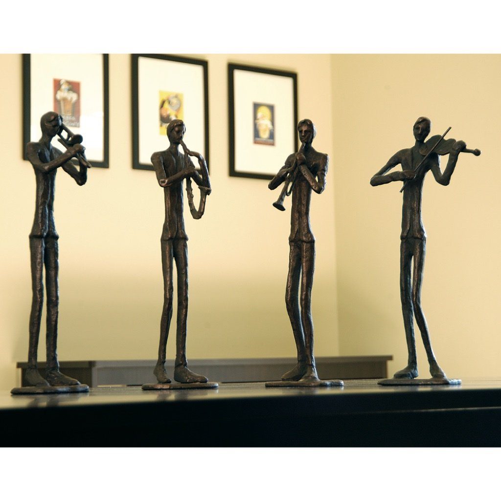 SPI Home Modern Jazz Quartet Aluminum Sculptures - Set of 4