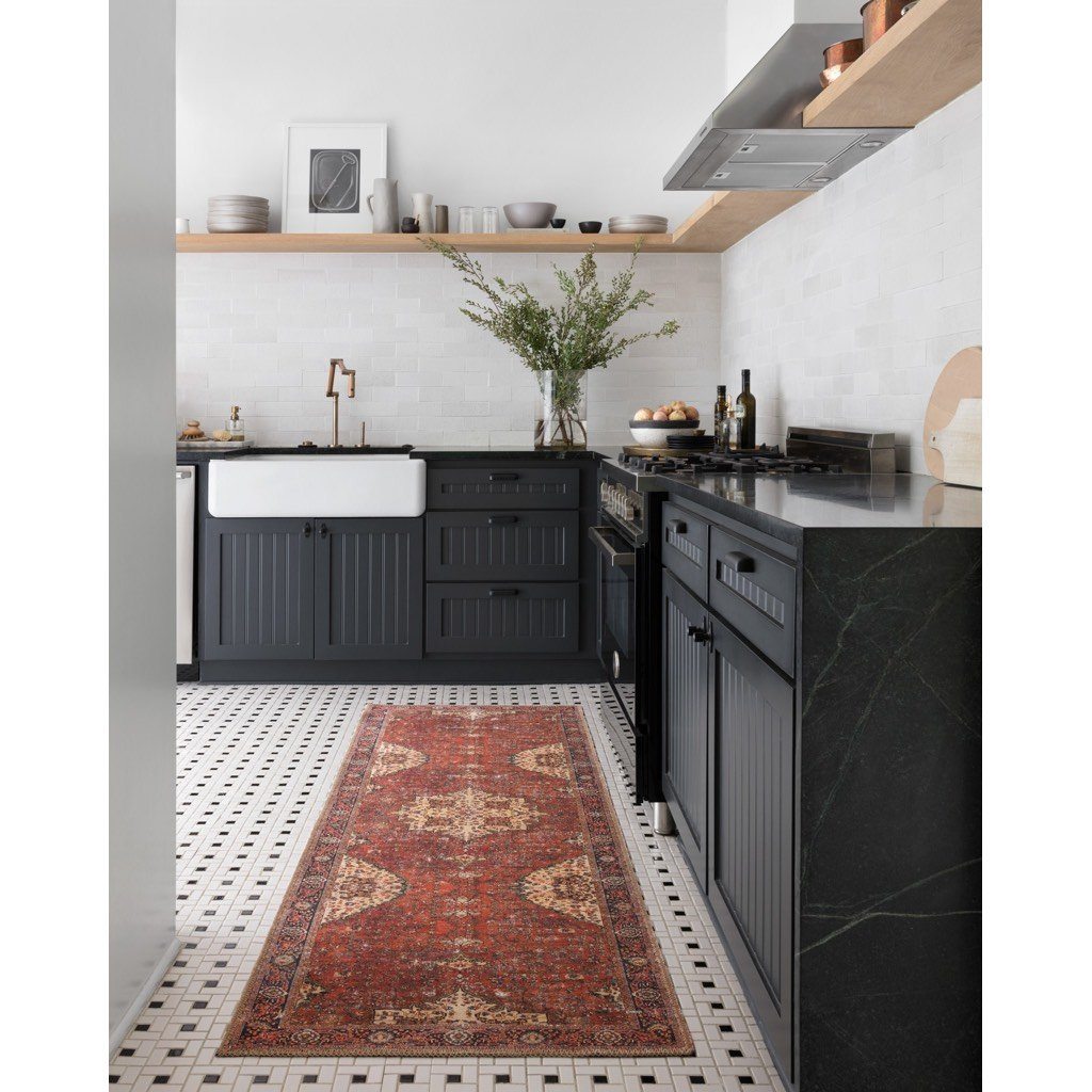 Stylish Loloi Loren LQ 07 Area Rug in Stunning Red and Navy Colors