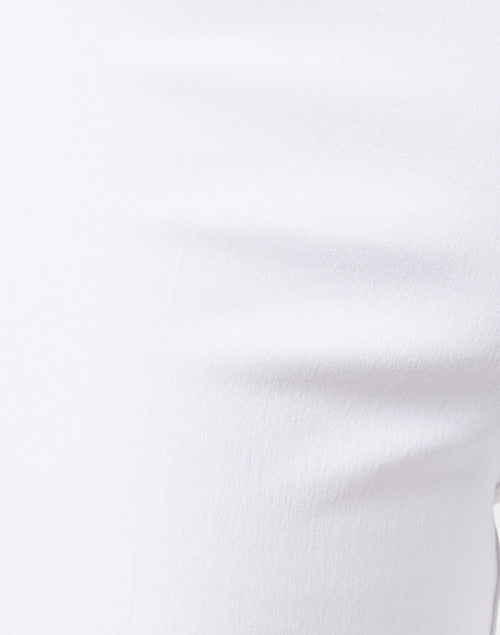 Stylish White Cropped Wide-Leg Technological Stretch Poly-Spandex Blend Women's Trousers