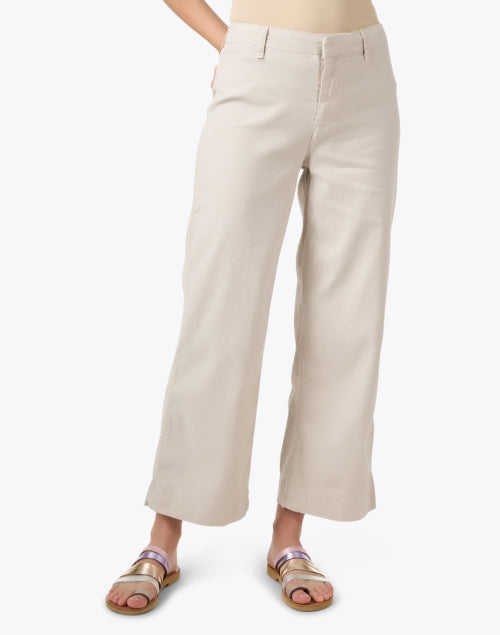 Frank & Eileen's Wexford Beige Cotton-Linen Blend Straight Leg Pants