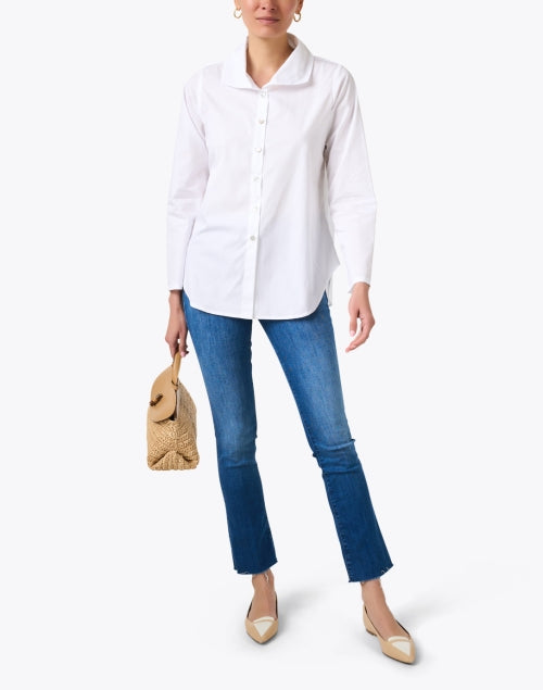 Stylish White Cotton Poplin Men's or Women's Shirt for All Occasions