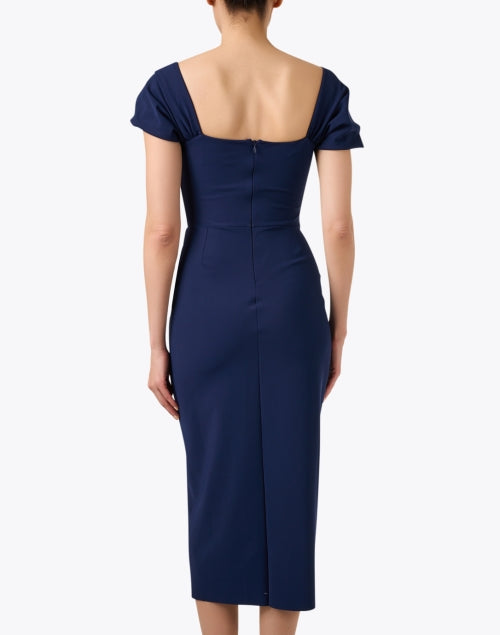 Stylish Navy Ruched Yuda Dress for Sophisticated Looks