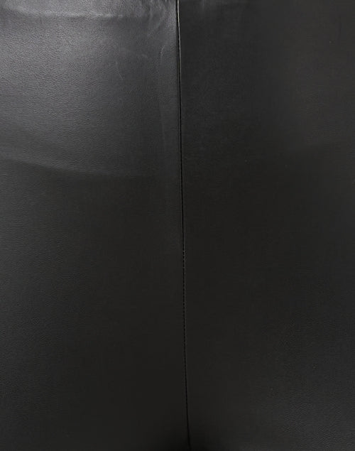 Stylish Zefir Black Faux Leather Casual Tapered Leg Pants