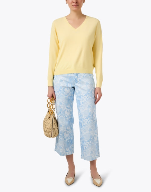 Sunny Yellow Lightweight V-Neck Knit Sweater