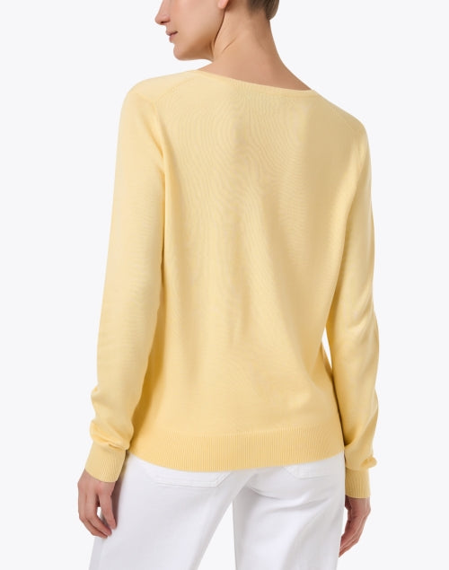 Sunshine Yellow Relaxed V-Neck Cashmere Sweater for the Season