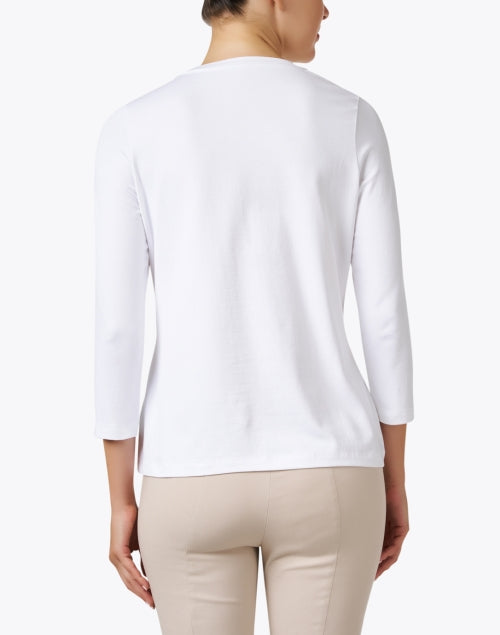 Women's Relaxed-Fit White Peruvian Pima Cotton Casual Top