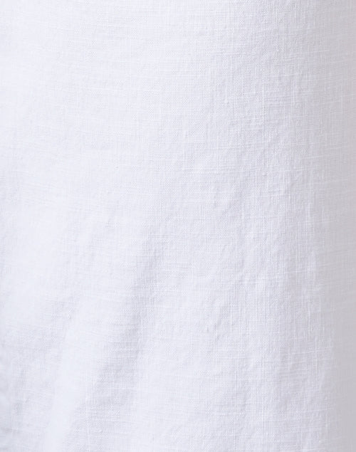 Frank & Eileen Wexford White Women's Straight-Leg Cotton-Linen Blend Dress Pants