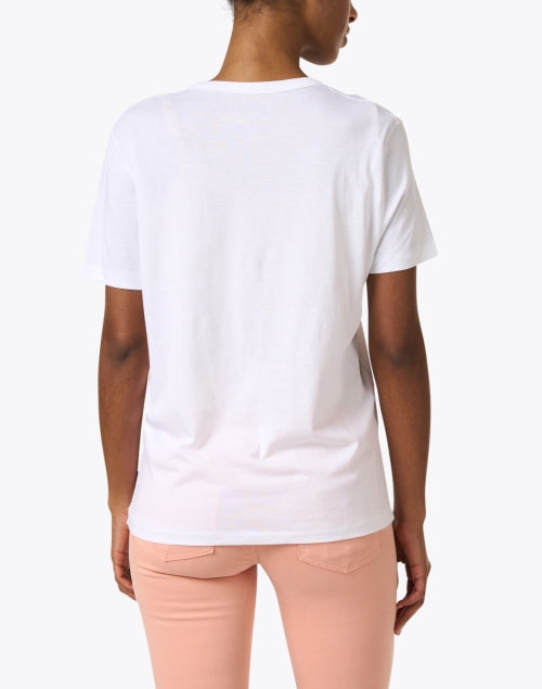 Soft and Lightweight White Cotton V-Neck Women's Top for Casual Outings