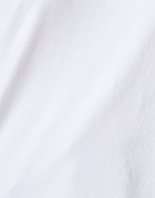 Stylish White Cotton Top with Contrasting Blue Back Panel