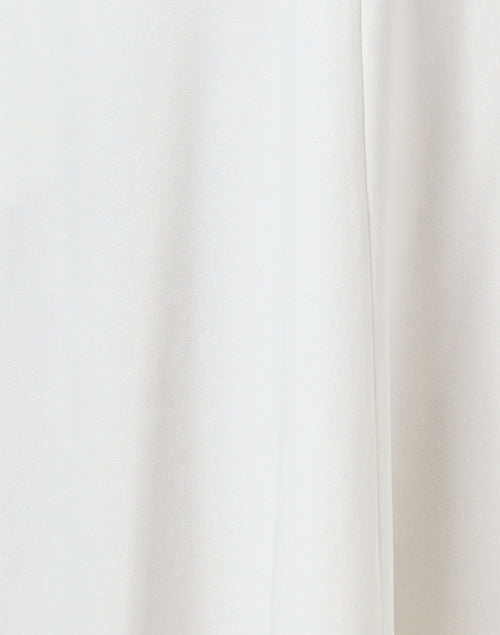 Stylish White Emporio Armani Fit-and-Flare Zip-up Midi Dress