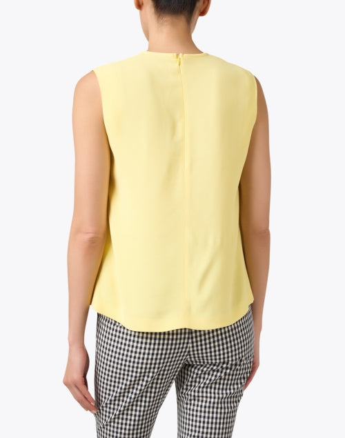 Stylish Seventy Yellow Sleeveless Women's Blouse Top