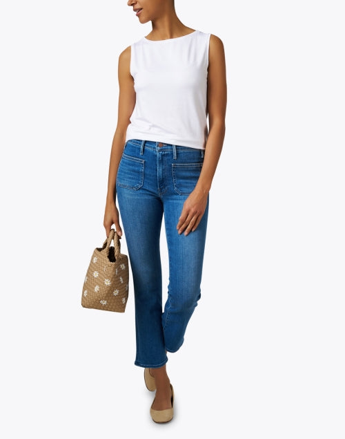 Soft and Smooth White Boatneck Tank Top for a Luxurious Wardrobe