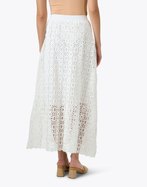 Stylish Women's White Lace Midi Skirt for Fashion - Forward Ladies