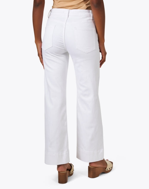Seasonal Stretch White Wide Leg Ankle-Length Jeans