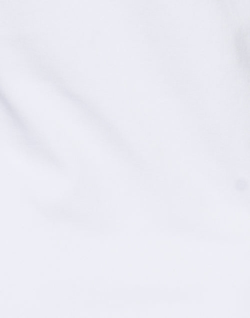 Versatile White Peruvian Pima Cotton Tee with Ruched Sleeves