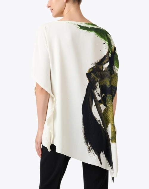 Stylish White Multi - Patterned Women's Fashion Top