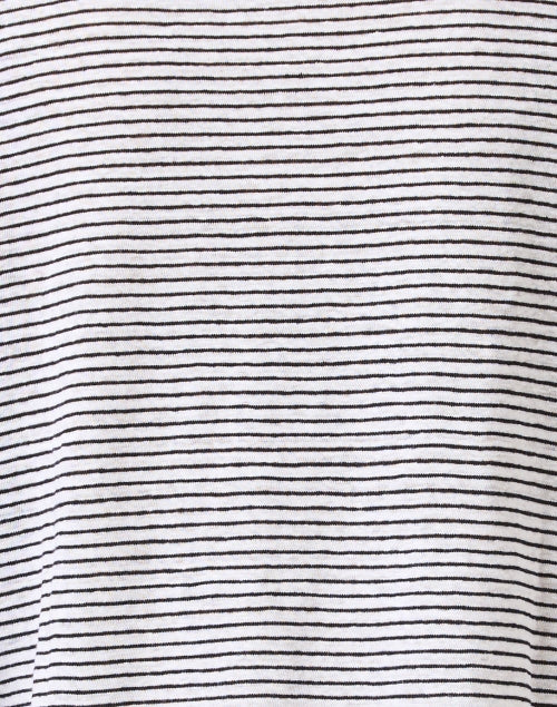 Stylish Relaxed-Fit White and Black Striped Top by Eileen Fisher