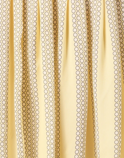 Stylish Yellow Printed Women's Midi Skirt