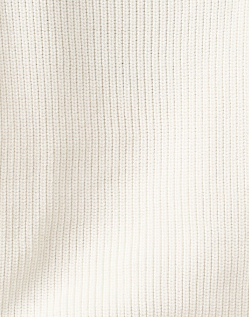 Stylish White Short-Sleeved Cotton Sweater for Fashionable Wardrobe