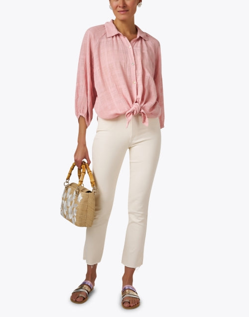 Stylish Pink Cotton Wren Shirt for Warm Weather