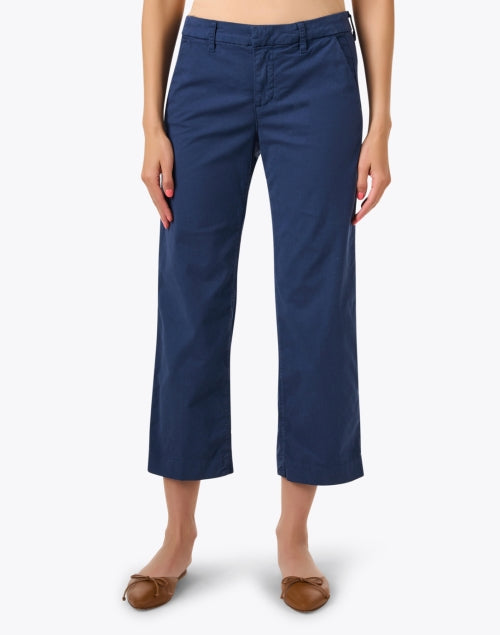 Westport Lightweight Stretch Navy Cotton Cropped Chino Pant