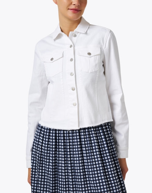 Stylish White Denim Casual Jacket for Everyday Wear