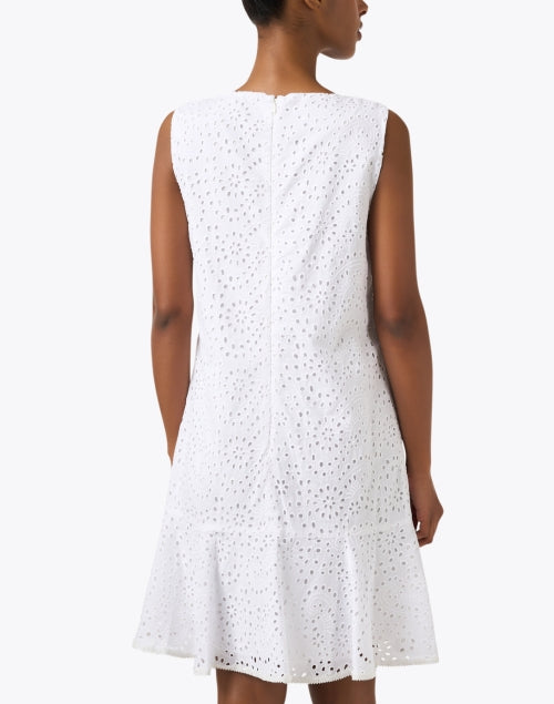 Effortless Kobi Halperin Sleeveless White Eyelet Dress for Warm Weather