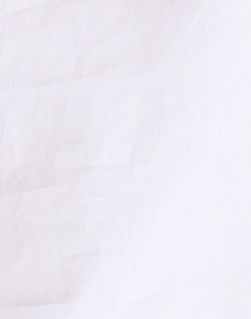 Elegant White Cotton Lantern - Sleeved Blouse