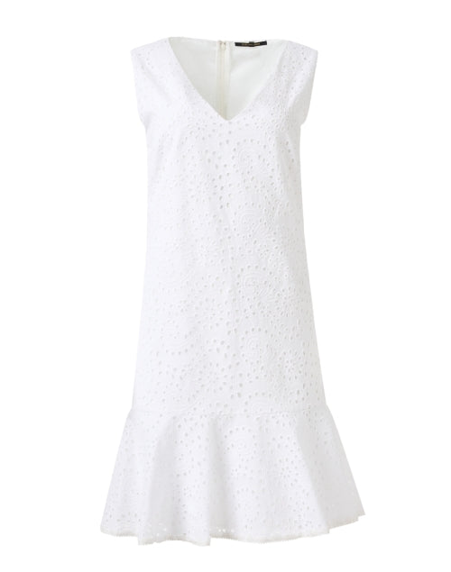 Effortless Kobi Halperin Sleeveless White Eyelet Dress for Warm Weather