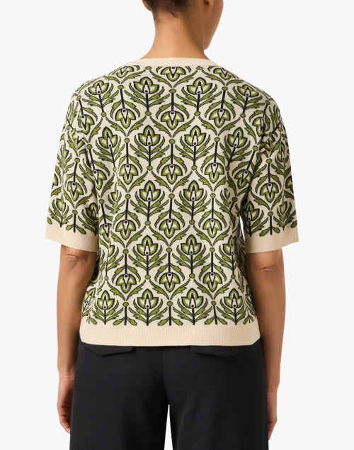 Zufolo Green Floral Patterned Knitted Women's Casual Top from Weekend Max Mara