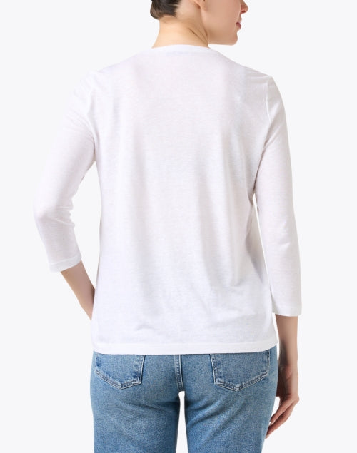 Stylish Women's White Floral Embroidered Fashion Top
