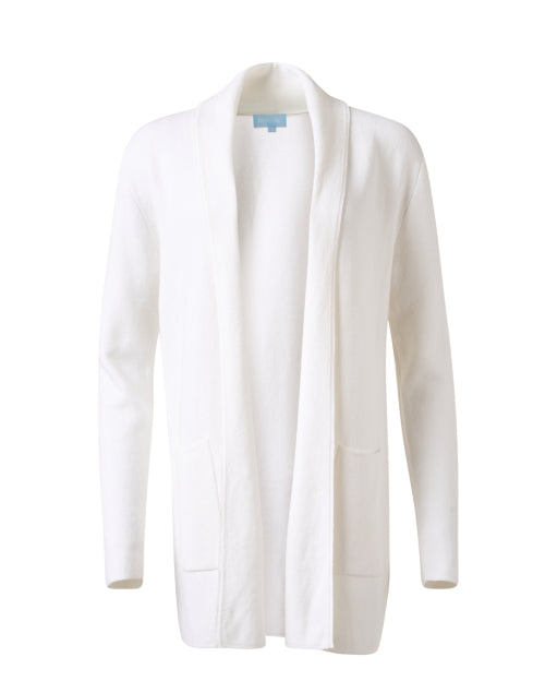 Stylish White Travel Coat Made of Cotton and Silk Blend