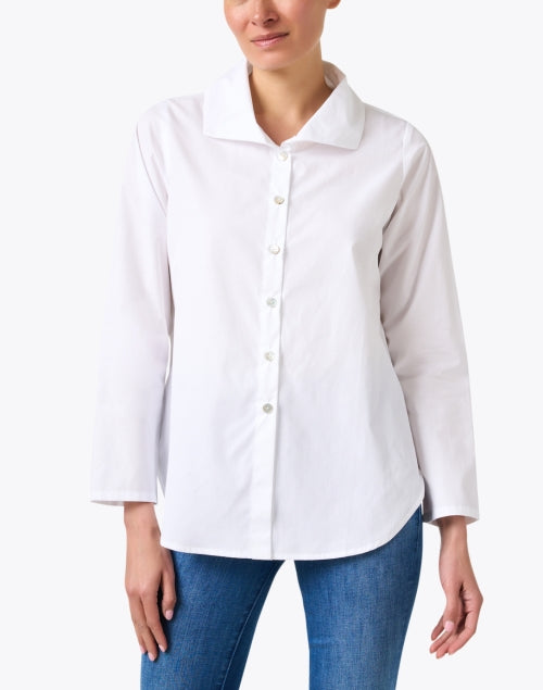 Stylish White Cotton Poplin Men's or Women's Shirt for All Occasions