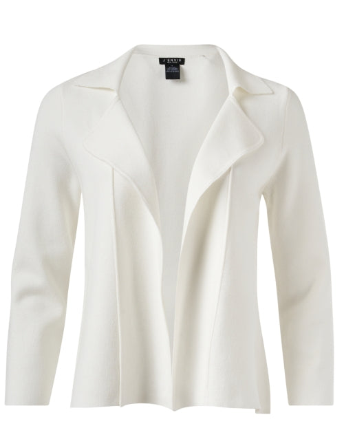 Stylish White Knitted Women's Jacket for Modern Fashion